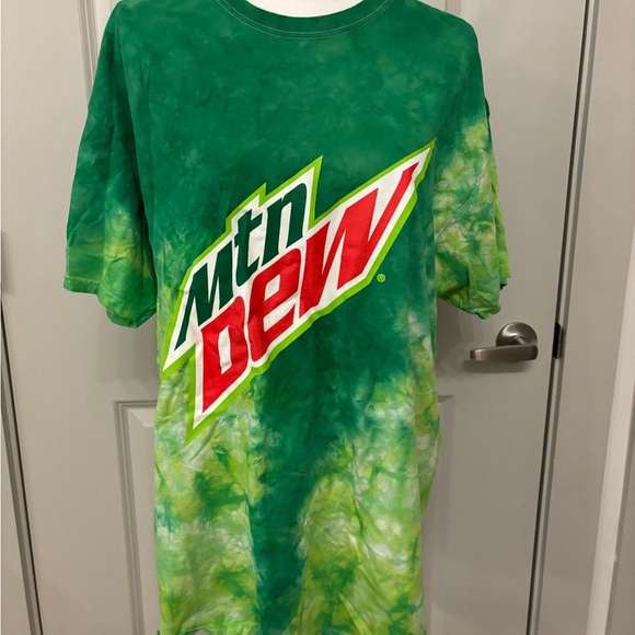Unisex Mtn. Dew green tie-dye classic tee size XL - Picture 2 of 11